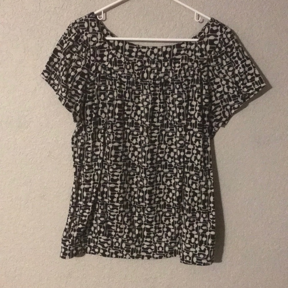 CATO Black and White Blouse